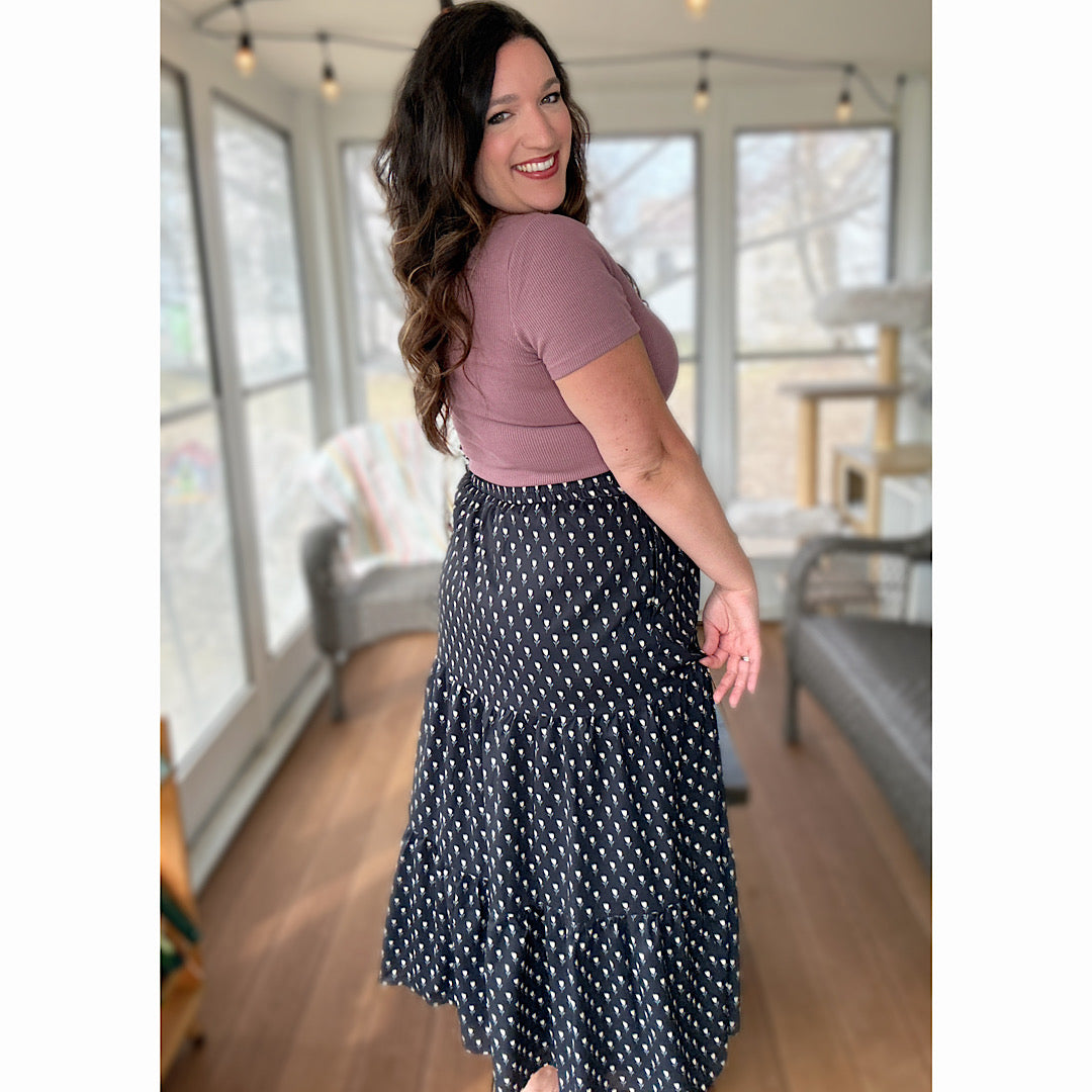 Tulip Dream Tiered Maxi Skirt