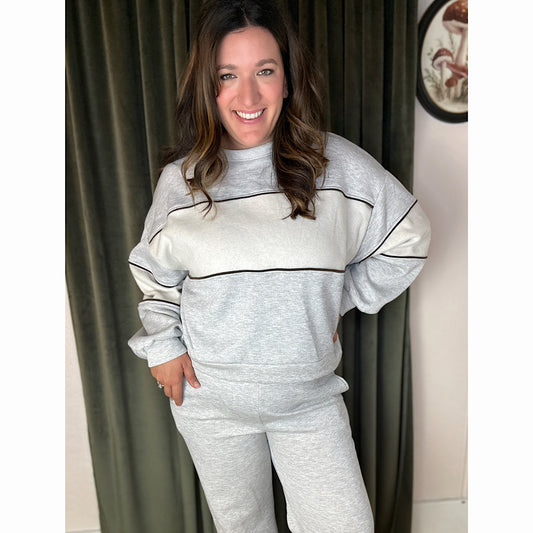 Retro Contrast Stripe Sweatsuit