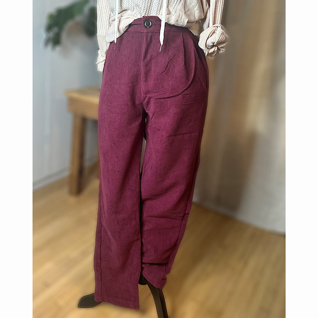 High Rise Corduroy Pants