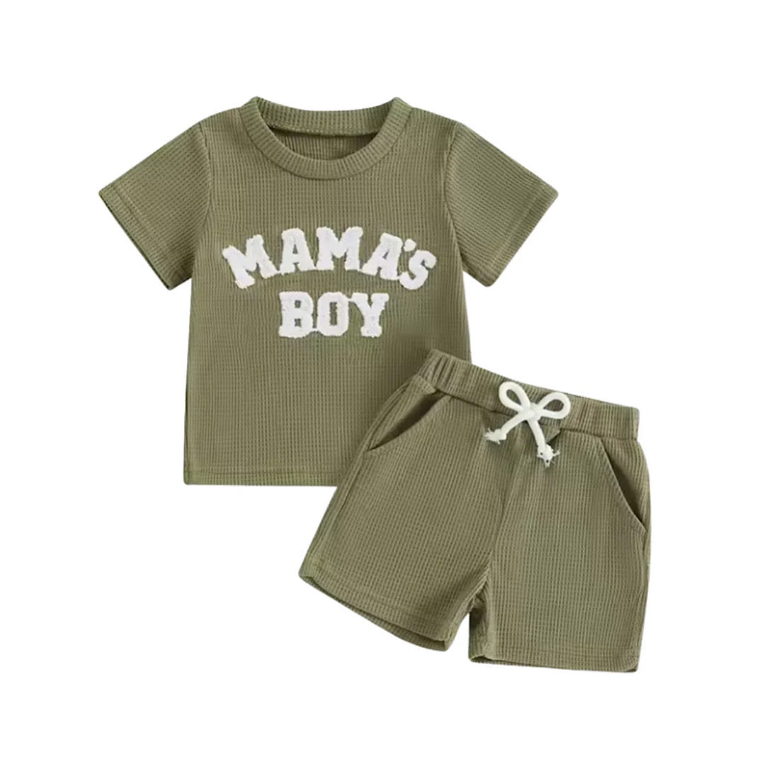 Waffle Knit Mama’s Boy Set