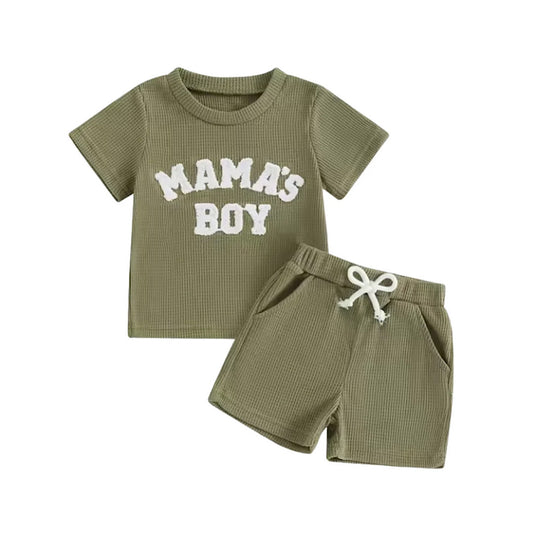 Waffle Knit Mama’s Boy Set