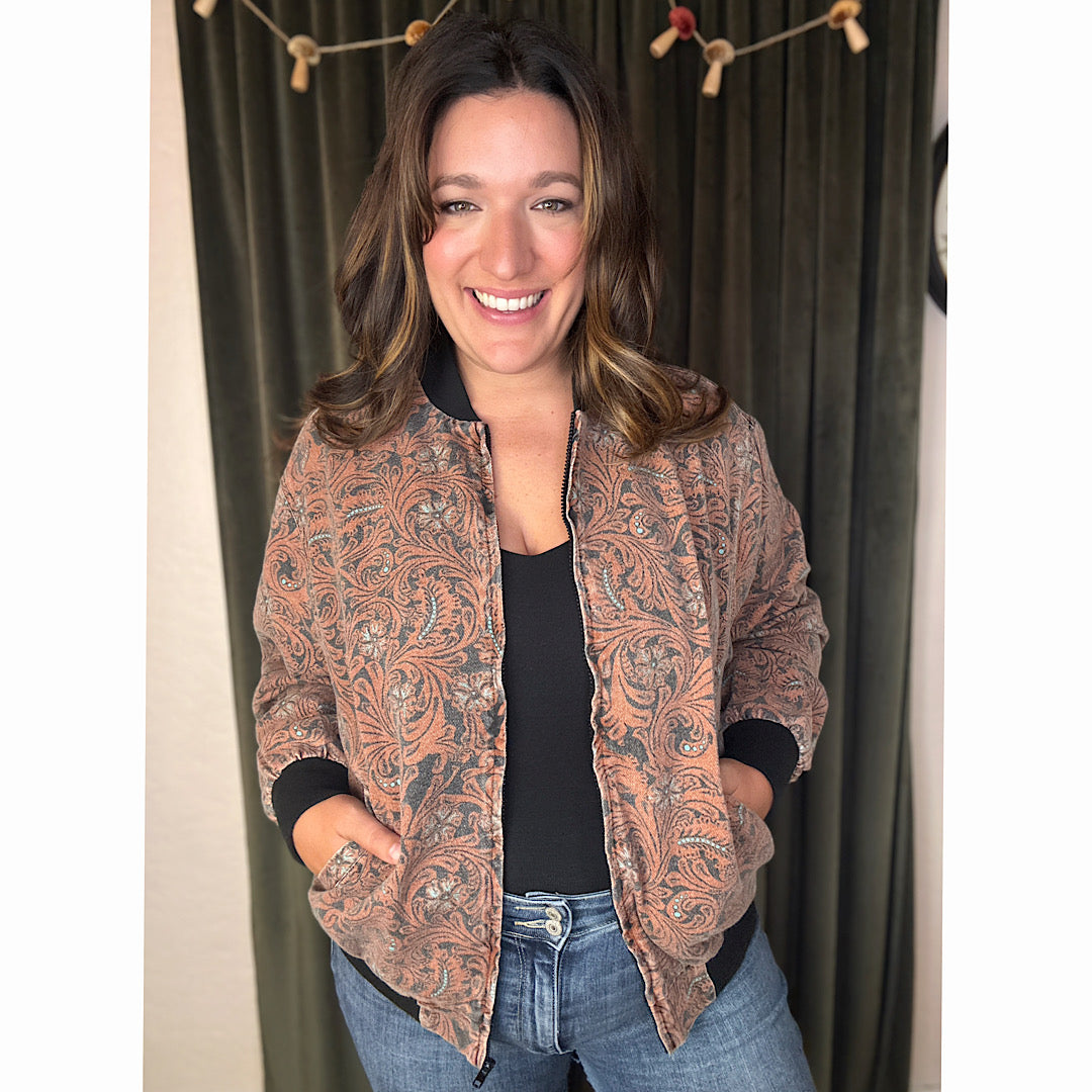Turquoise Trails Bomber Jacket