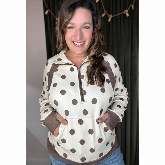 Cocoa Dot Pullover