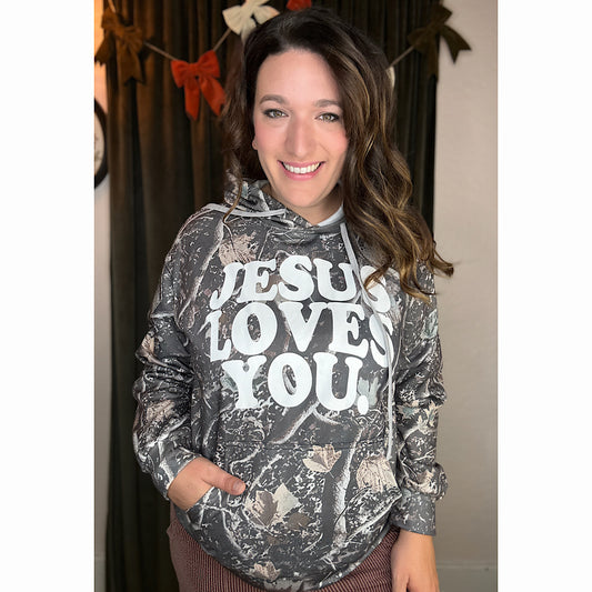 Jesus Loves You Camo Hoodie