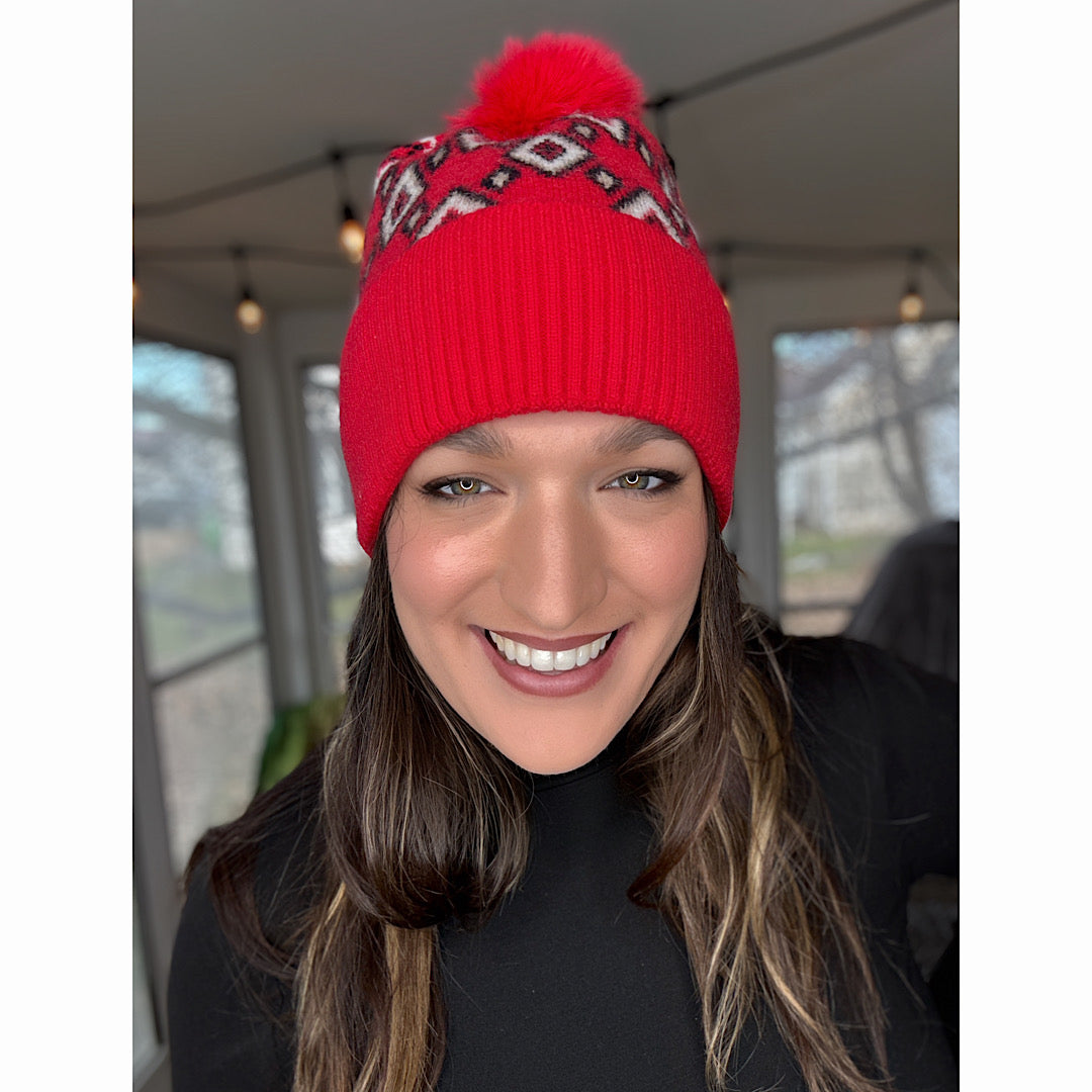 Red River Pom Beanie