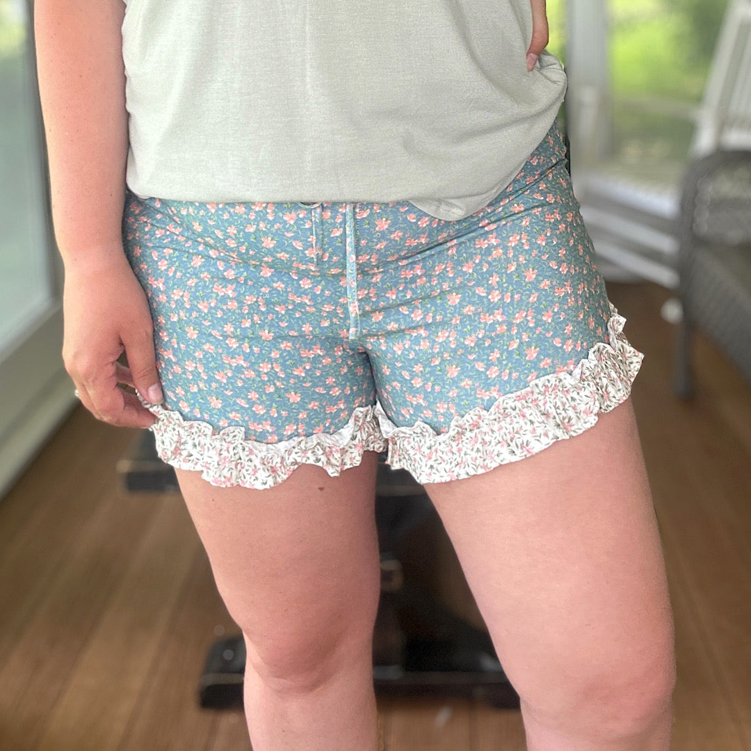 Floral Ruffle Shorts