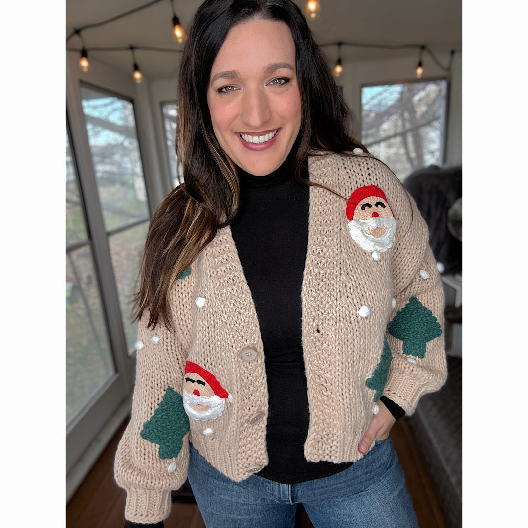 Retro Christmas Cheer Cardigan