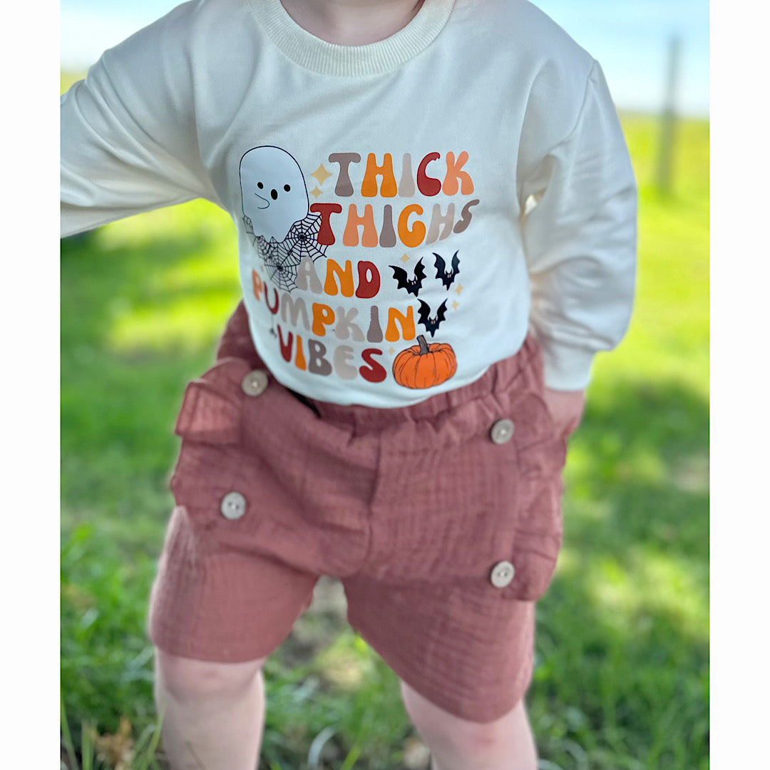 Thick Thighs & Pumpkin Vibes Bubble Romper