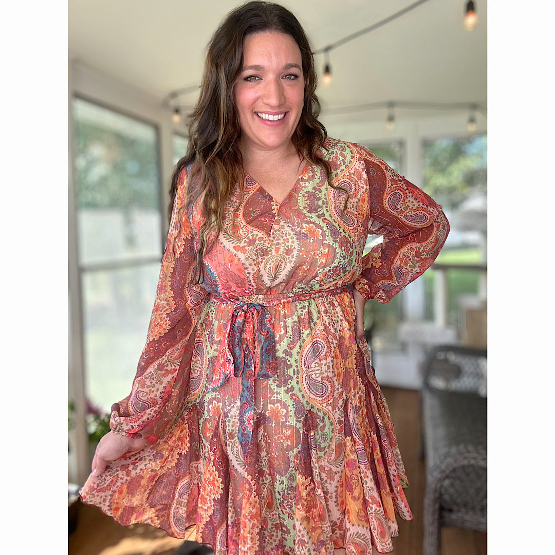 Boho Paisley Dress