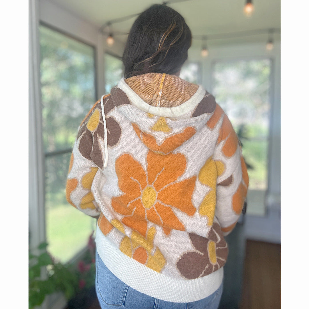 Retro Flower Hoodie