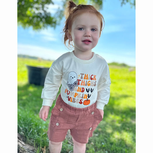 Thick Thighs & Pumpkin Vibes Bubble Romper