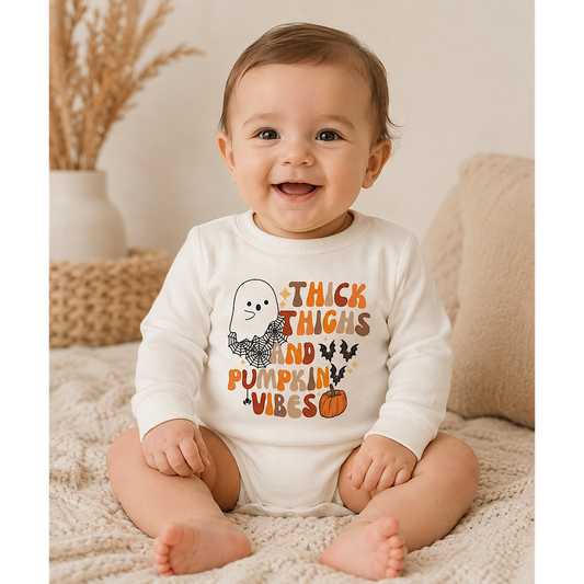 Thick Thighs & Pumpkin Vibes Bubble Romper