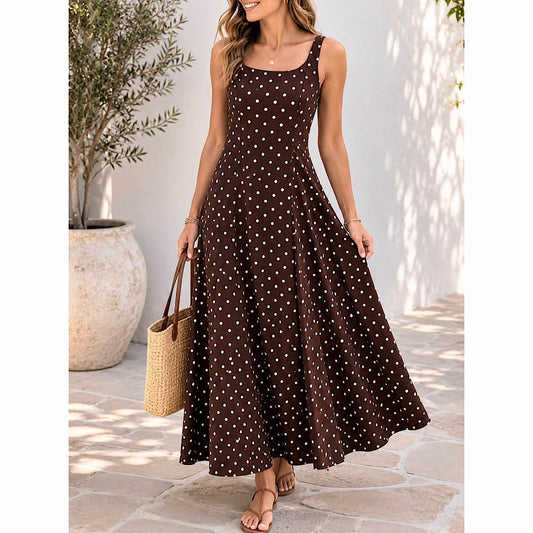 Cocoa Kiss Polka Dot Dress