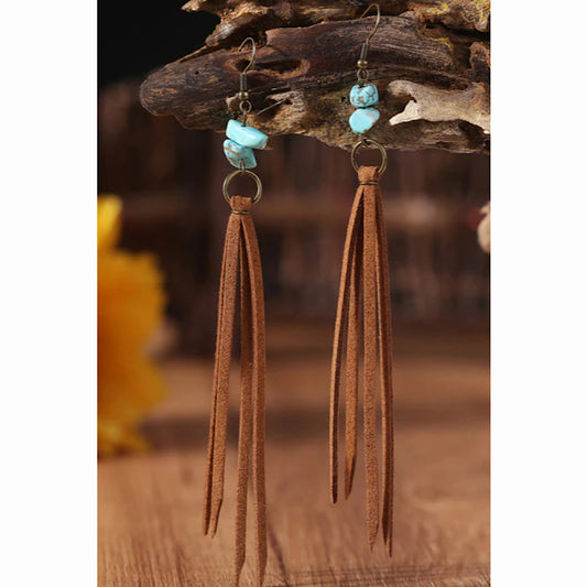 Turquoise Tassel Earrings
